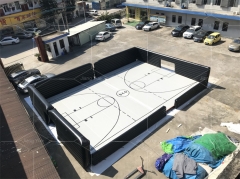 Factory Price DWF Material Inflatable Basketball Airtrack Sport Court For Trampoline Hall Arena Jyue-SC-008