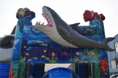 shark bounce house water slide Jyue-IC-040