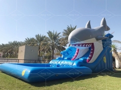 inflatable water slide shark Jyue-IWS-010