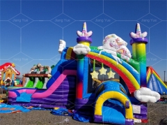 unicorn bouncy castle with slide Jyue-IC-081