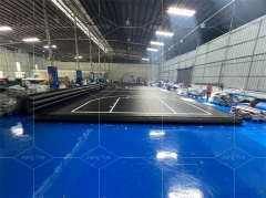 Parkour trampoline park airtrack Equipment air floor tumble track inflatable air track basketball court Jyue-SC-009
