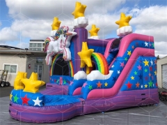unicorn bounce house water slide Jyue-IC-056