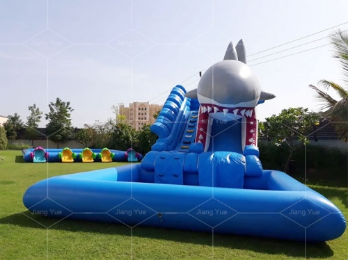 inflatable water slide shark Jyue-IWS-010