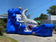 shark inflatable water slide Jyue-IWS-008