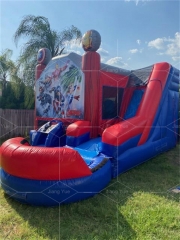 spiderman bounce house with slide Jyue-IC-050