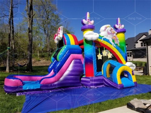 unicorn bouncy castle with slide Jyue-IC-081