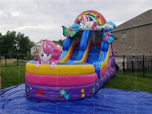 unicorn inflatable water slide Jyue-IWS-059