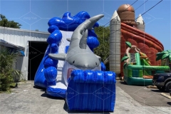 shark inflatable water slide Jyue-IWS-008