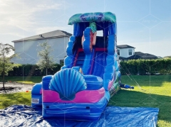 mermaid inflatable water slide Jyue-IWS-069