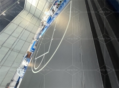 Parkour trampoline park airtrack Equipment air floor tumble track inflatable air track basketball court Jyue-SC-009