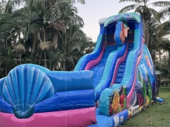 mermaid inflatable water slide Jyue-IWS-069