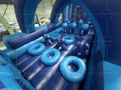 Blue Inflatable Obstacle Course for Indoor and Outdoor Sport Game Inflatable Amusement Park Course