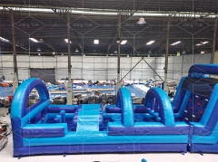 Blue Inflatable Obstacle Course for Indoor and Outdoor Sport Game Inflatable Amusement Park Course