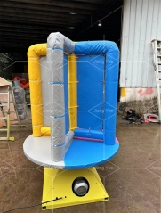 Outdoor 4 Player PVC Dizzy X Maze Pipe Game Labyrinth Wipeout Inflatable Obstacle Course