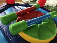 PVC Inflatable Fighting Stick Game Carnival Games Gladiator Bounce Trampoline Play Court Jousting Arena for Sports