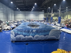 Commercial Grade Durable Trampoline Air Bag Jumping With Boudler Ball