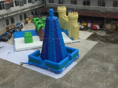 Durable Commercial Climbing Wall Interactive Game Inflatable 0.55mm PVC Sport for Sale Party and Rental