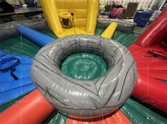 Outdoor Adults Bungee Run Interactive Team Game Human Hungry Hippo Inflatable Event Games for Sale
