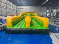 Commercial Inflatable Bungee Jumping Run Sport Games Durable Two Lane Inflatable Runway Competitive Race