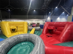 Outdoor Adults Bungee Run Interactive Team Game Human Hungry Hippo Inflatable Event Games for Sale