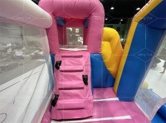 Small Pink Bouncy Castle Inflatable Water Slide for Park