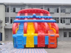 Sea World Inflatable Water Slide Into Pool