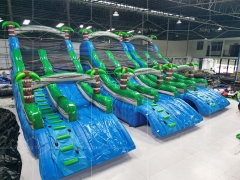 Hot Sell Commercial Tropical Falls Palm Tree Shore Inflatable Water Slide For Pool