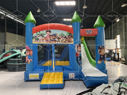 Paw Patrols Dog Combo Commercial Bounce House Combo Slide