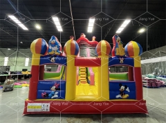 Commercial Rental PVC Mickey Mouse Inflatable Slide Bounce House Slide for Kids