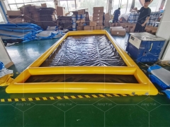 Outdoor Portable PVC Inflatable Car Wash Pool air Wash Mat Car Pool for Sale