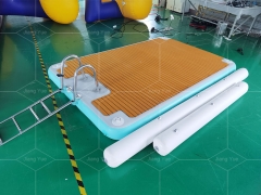 Custom Double Wall Durable Material Leisure Platform Inflatable Floating Dock for Swimming sup Fishing