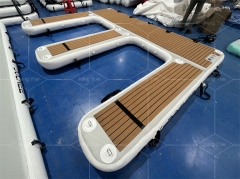 Drop Stitch Inflatable Floating Dock Paddle Board Platform Jet Ski Dock EVA Water Mat For Boat Parking