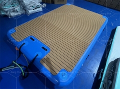 Latest Floating Island Inflatable Water Yacht Dock Deck Leisure Swimming Platform with EVA mat
