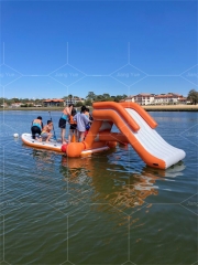 Durable and Lightweight Family Big Paddle Slide Inflatable Airtight Slide Heavy Duty Water Slide With Floating Platform