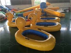 Inflatable Water Row Boat Swimming Pool Float Boats Duck Floating Toy for Kids Amusement