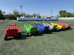 Electric Powered 4-Wheel Heavy Duty Hand Truck Dolly with Winch for Lifting Inflatable Bounce Houses