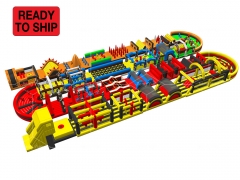 Customize Pvc Running Race Inflatable Playground Giant Theme Park Outdoor Inflatable Obstacle Course